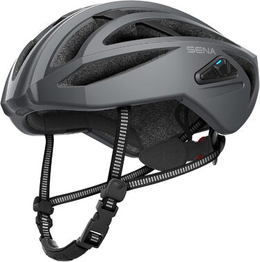 Велосипедний шолом Sena R2 EVO Smart для дорослих, з Mesh Intercom, матовий сірий, для шосе