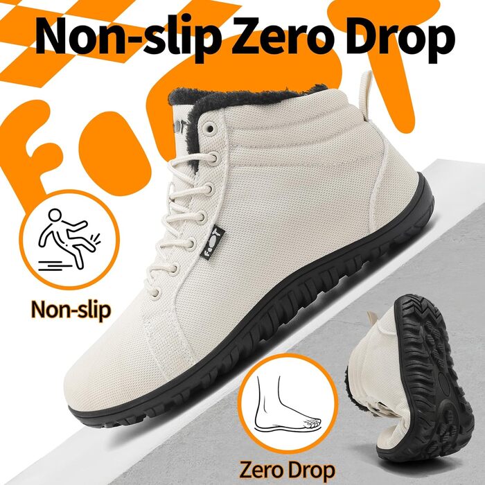 Водонепроникні черевики-сліпони для ходьби Barfuß: широкі, теплі, з нульовим дропом, для фітнесу, чоловічі та жіночі, осінньо-зимові, підошва не слизька (42 EU, Хакі)