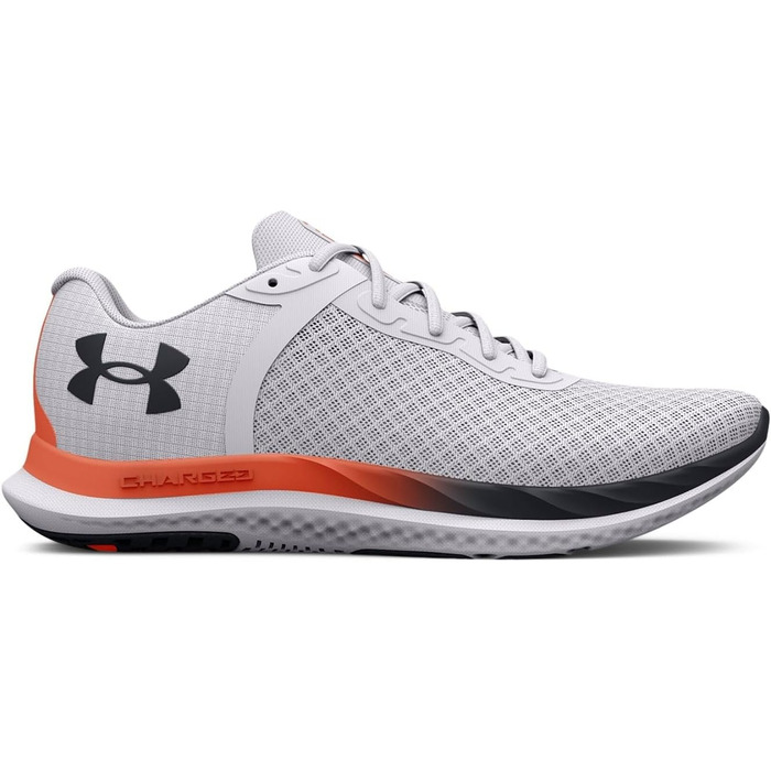 Чоловічі бігові кросівки Under Armour Charged Breeze (45 EU, білий, помаранчевий, чорний)