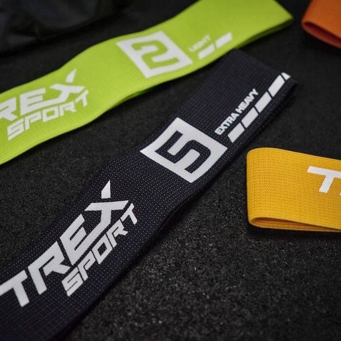 Набір фітнес-резинок Trex Sport, багатоколірні, 33 см, 5 шт., 2,5-25 кг