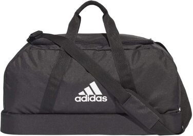 Сумка-дуфел adidas Tiro Primegreen з нижнім відділенням, чорна/біла, середня, унісекс