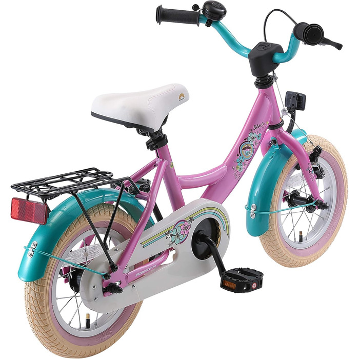 Дитяче велосипед BIKESTAR для дівчаток 3-4 років | 12-дюймовий класичний велосипед | Рожево-білий | Без ризику тестування