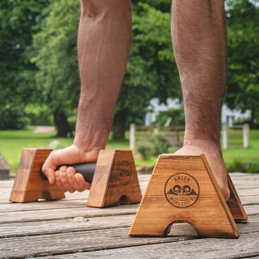 Дерев'яні упори для віджимань Aries Athletics – екологічні паралети, ручна робота з Німеччини, для фітнесу, віджимань і стійки на руках