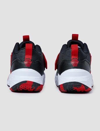 Кросівки баскетбольні Nike Team Hustle D 12 для дітей та дорослих, чорно-білі, червоні, 39 EU