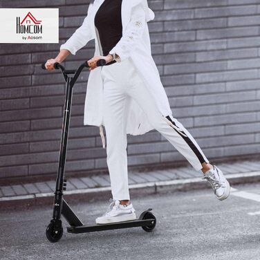Скутер для трюків HOMCOM Funscooter, 100 мм колеса, підшипники ABEC 9, чорний, для дітей від 14 років