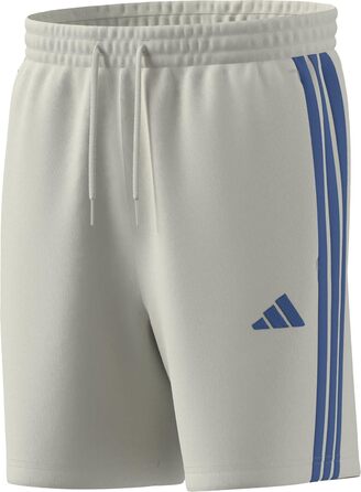 Чоловічі шорти Adidas Essential Three Stripes French Terry (Off White/Ray Blue), розмір XXS