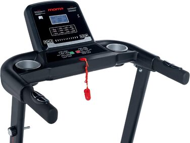 Бігова доріжка Moma Bikes 1500W з LCD-дисплеєм, 4 пульсометрами та 12 тренувальними програмами