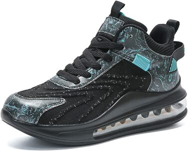 Спортивні кросівки LIN&LE для чоловіків та жінок, бігові кросівки з повітряною подушкою, повсякденні кросівки, чорний, 43 EU