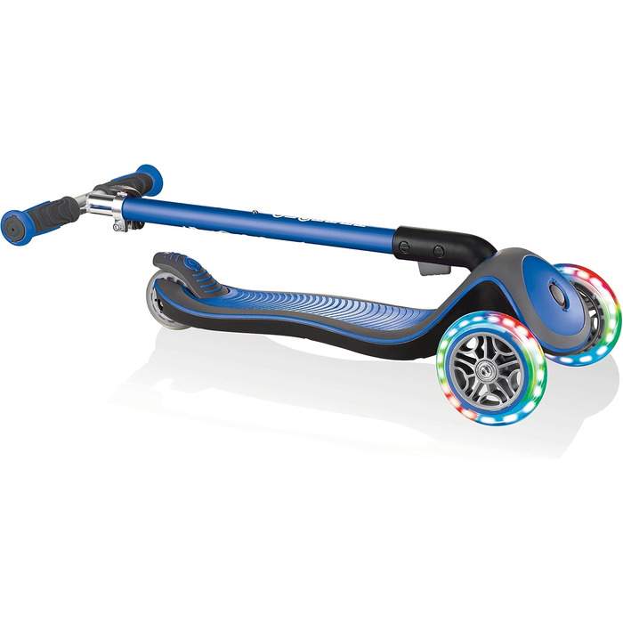 Дитячий самокат GLOBBER Elite, 3 колеса, LED, регульований, для дітей від 3 років, колеса 120/80 мм, підшипники ABEC 5