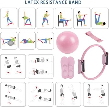 Набір для пілатесу: кільце, м'яч для розтяжки та відновлення, фітнес-обладнання