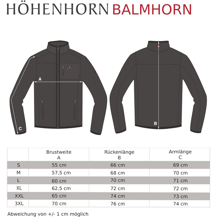 Чоловіча куртка Höhenhorn Balmhorn: перехідна, степкова з капюшоном, колір - Midnight Black, розмір XL