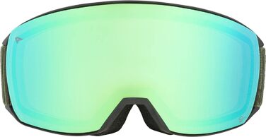 Лижна маска Alpina Unisex Nakiska Q-lite, чорна-оливкова, матова, універсальна