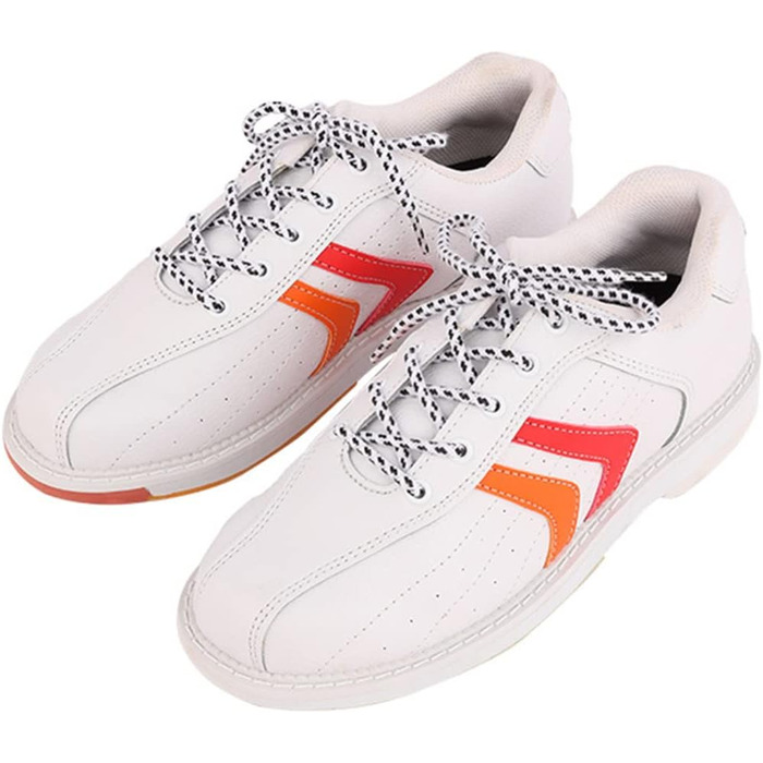 Боулінгові туфлі для чоловіків та жінок SDEQA - легкі, зручні, з антиковзаючою підошвою (40 EU, білі)