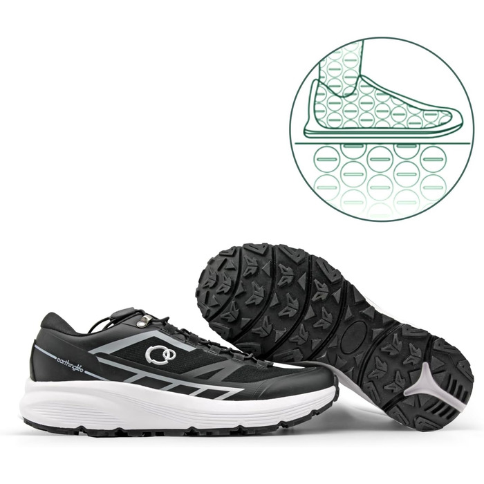 Чоловічі трекінгові кросівки Earthinglife для трейлраннінгу та хайкінгу. Водонепроникні, з антиковзною підошвою. Розмір 43 EU, чорний колір.