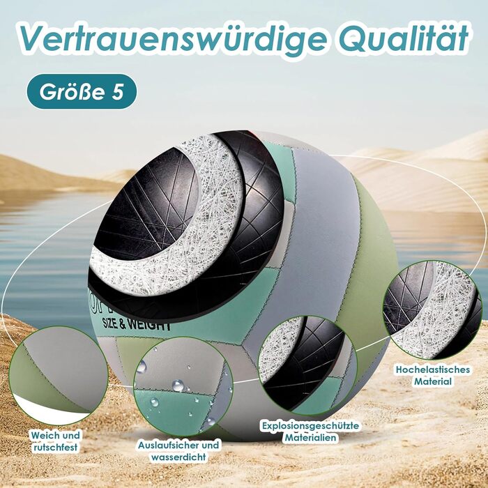 Волейбольний м'яч для пляжу та басейну Soft Touch з сіткою (офіційний), Macaron