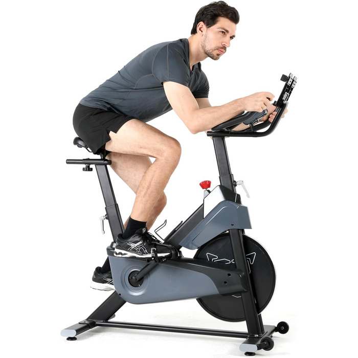 Велотренажер ISE з регульованим опором 26 кг, тихий hometrainer з LCD-дисплеєм, підставка для планшету, велотренажер для кардіотренувань вдома, до 120 кг