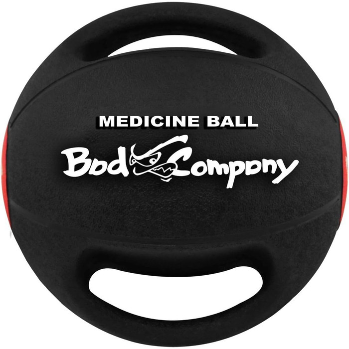 Медичний м'яч Bad Company Pro Grip з подвійною ручкою, 6 кг – фітнесбол для тренувань, набір або окремо