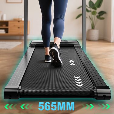 Walking Pad: Безрамковий біговий тренажер для дому з нахилом 7%, мотором 2.25HP, швидкістю 1-12 км/год, 7-шарове покриття, Bluetooth