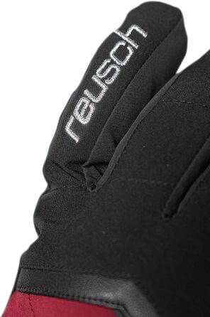 Жіночі зимові рукавички Reusch: теплі та водонепроникні, Softshell (чорно-червоні, розмір 7.5)
