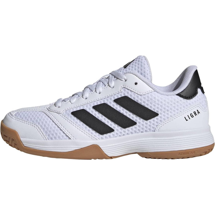 Дитячі кросівки Adidas Ligra 8 для залу (35 EU) - Білий, Чорний