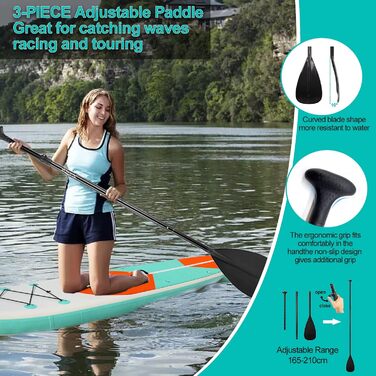 Надувний SUP Board для дітей та дорослих (320/335x84x15 см) з аксесуарами, до 200 кг, м'ятний колір