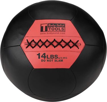 М'яч для фітнесу Body-Solid Soft Shell, 6-30 фунтів, чорний – медбол для кросфіту, тренування сили та схуднення, не відскакує