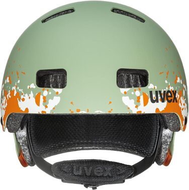 Дитячий велосипедний шолом uvex kid 3 cc, 51-55 см, мохово-зелений/пісочний матовий, міцний, з індивідуальним регулюванням і вентиляцією