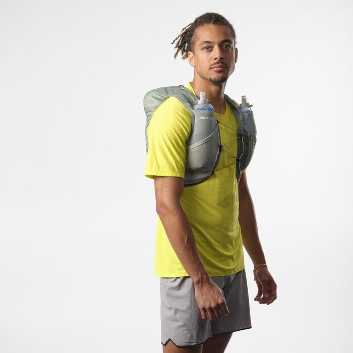 Гідратаційний жилет Salomon Active Skin 8 для бігу, трекінгу, MTB, унісекс, з пляшками, розмір XS, зелений