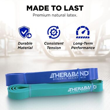 TheraBand Резинки еластичні для фітнесу високої інтенсивності, набір 2 шт. (Medium 11.3-15.9 кг) - реабілітація, розтяжка, тренування всього тіла