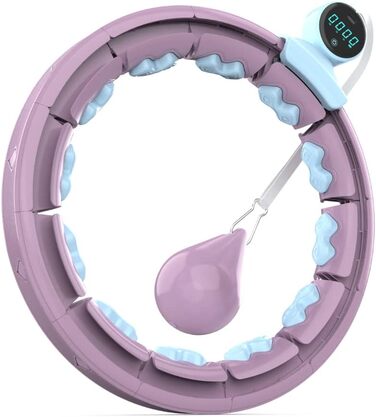 Swiss Activa+ Smart Hula Hoop: Розумний обруч для фітнесу з вагою та шипами - для дорослих, схуднення, фіолетовий/блакитний