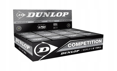 М'ячі для сквошу Dunlop Competition (жовта крапка), 12 шт.