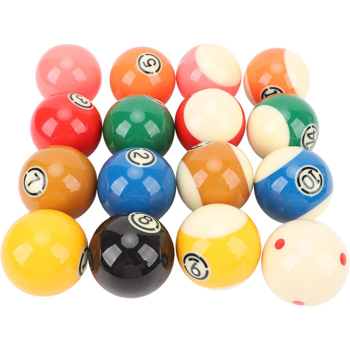 Набір куль для більярду, 16 штук, 5,72 см, кульки для більярдного столу, набір для тренувань