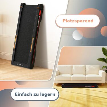 Ходувальний килимок Schwingungen з додатком, бігова доріжка для дому 6 км/год, ходувальний килимок для офісу та дому з пультом дистанційного керування (сірий)