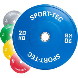 Олімпійський бампер-диск Sport-Tec 20 кг, Ø50 мм, синій