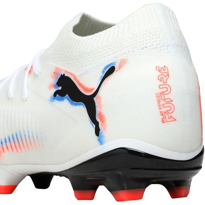 Футбольні бутси PUMA Future 8 Match Fg/Ag для унісекс, 45 EU, білий/чорний/червоний