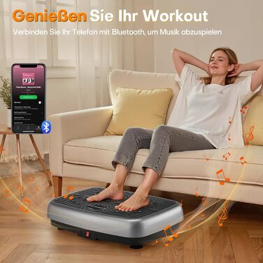 Вібраційна платформа MOSUNY з подвійним мотором для схуднення та тренувань всього тіла - масажер, до 200 кг, сірий