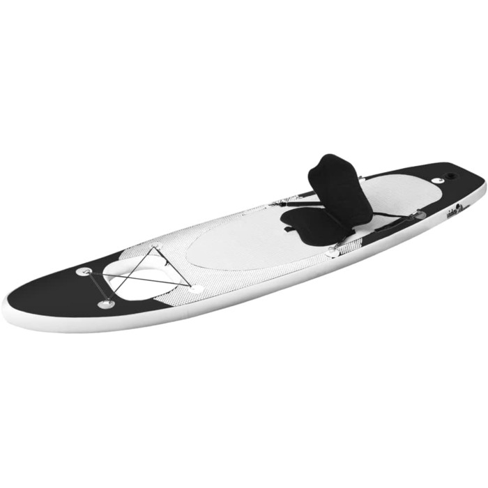 Надувна SUP-дошка для дорослих vidaXL, 330x76x10 см, чорна, комплект для сапсерфінгу з веслом