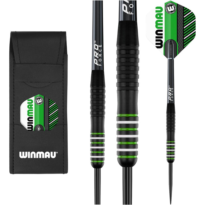 WINMAU Rookie набір латунних дротиків з крилами, стрижнями та ексклюзивною брошурою, синій, червоний, зелений