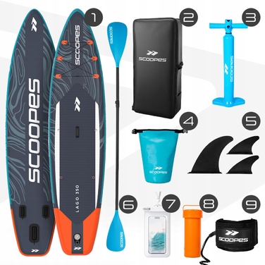 Надувна SUP-дошка для плавання з аксесуарами: комплект з веслом та помпою, 350 см