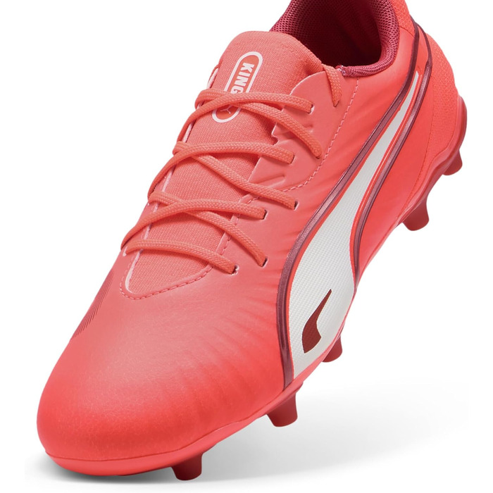 Дитячі футбольні бутси PUMA King Match FG/AG Jr - сяючий червоний/білий/червоний, 28 EU