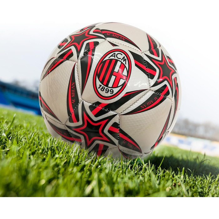 Футбольний м'яч Mondo Toys AC Milan, офіційний, розмір 5, 400 г, зшитий
