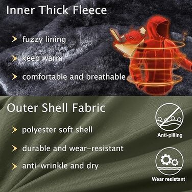 Куртка для сноубордингу та лижного спорту MAGCOMSEN чоловіча, водонепроникна, тепла, з флісовою підкладкою, вітрозахисна, для активного відпочинку та походів, знімний капюшон (M, хакі)