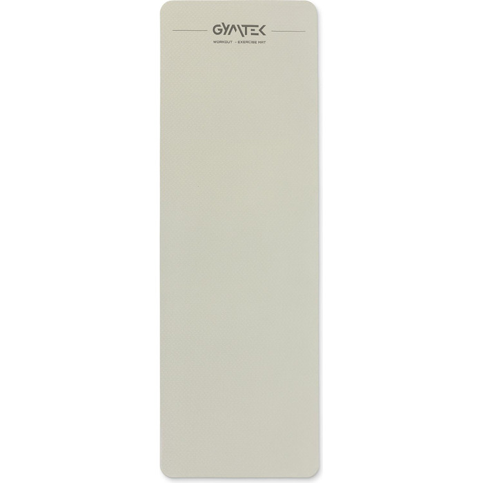 Гімнастичний килимок Gymtek 181,5x61x0,6 см, TPE, нековзкий, для йоги, фітнесу, пілатесу, сірий-чорний
