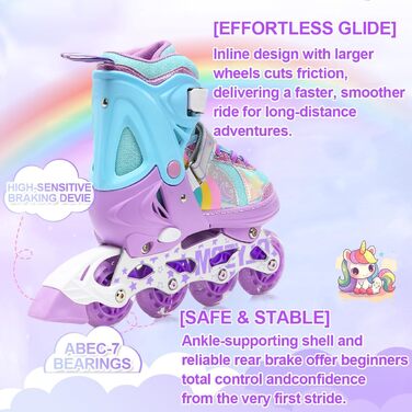 Роликові ковзани для дітей (дівчаток та хлопчиків), дизайн 