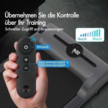 Бігова доріжка BLACK LORD Walking Pad для дому та офісу, 2.2 к.с., швидкість до 9 км/год, LED-дисплей, керування через додаток, срібляста