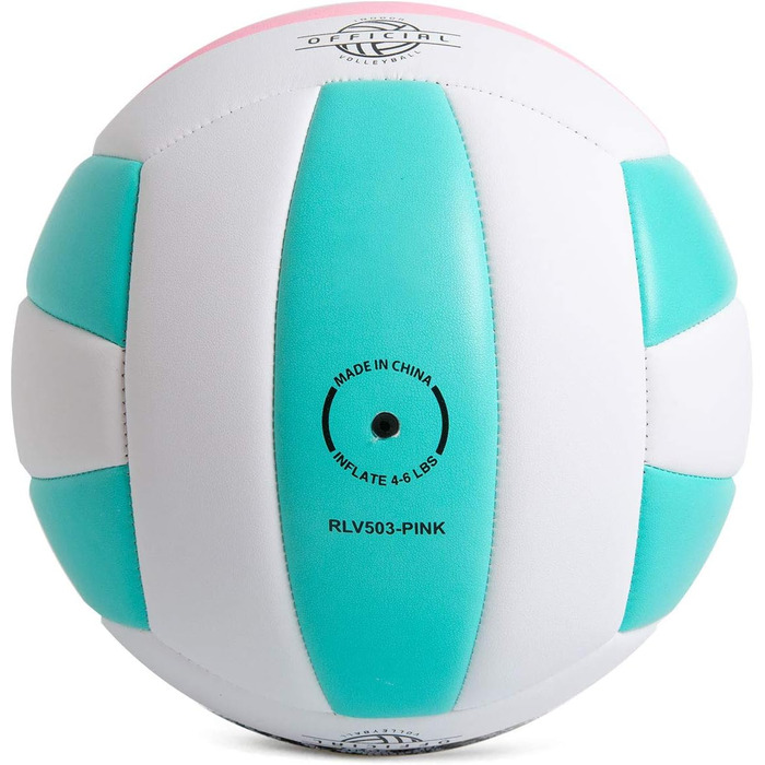 Волейбольний м'яч Runleaps для пляжу та залу, розмір 5 (рожевий/світло-блакитний)