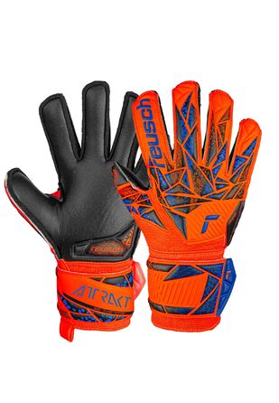 Воротарські рукавиці Reusch Attrakt Silver Junior (6) оранжево-синьо-чорні для футболу, для дітей та підлітків, універсальні