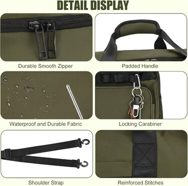 Спортивна сумка для подорожей та фітнесу 65Л з відділенням для взуття та вологих речей, велика дорожня сумка для жінок та чоловіків (армійний зелений)