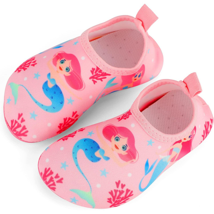 Дитячі шльопанці для плавання та відпочинку на пляжі: антиковзаючі, швидковисихаючі, для дівчаток та хлопчиків (22/23 EU, Рожевий)