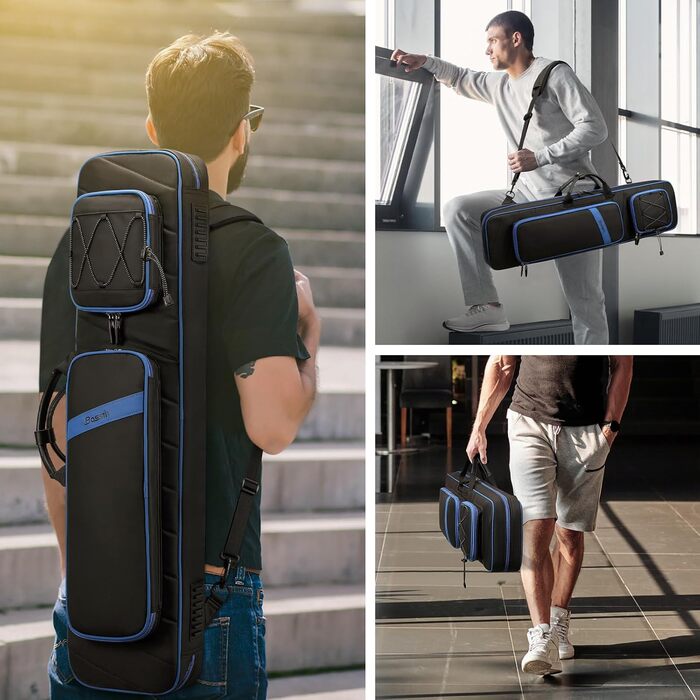 Чохол для кия BOSSTIN, 3x4 / 5x5, для більярдних київ, м'який, з підкладкою, синій